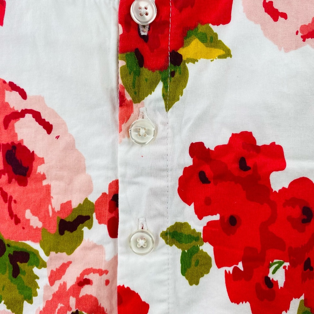 Mini Boden Sleeveless Floral Dress White Red Size 2-3 - Picture 5 of 6